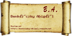 Benkóczky Abigél névjegykártya